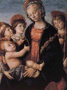 Sandro Botticelli Our Lady of Angels with the two sub Sweden oil painting artist